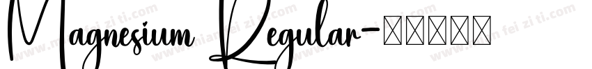 Magnesium Regular字体转换